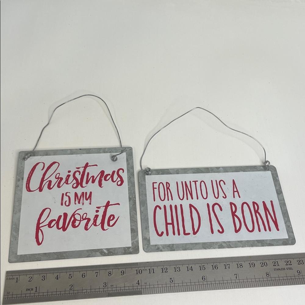 Christmas Ornament Signs by Collins fresh+original Rustic Farmhouse